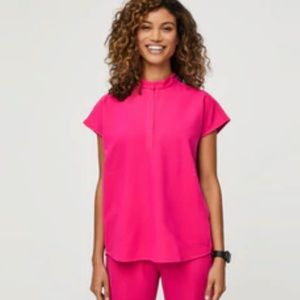 FIGS Shocking Pink Rafaela™ - Oversized Scrub Top